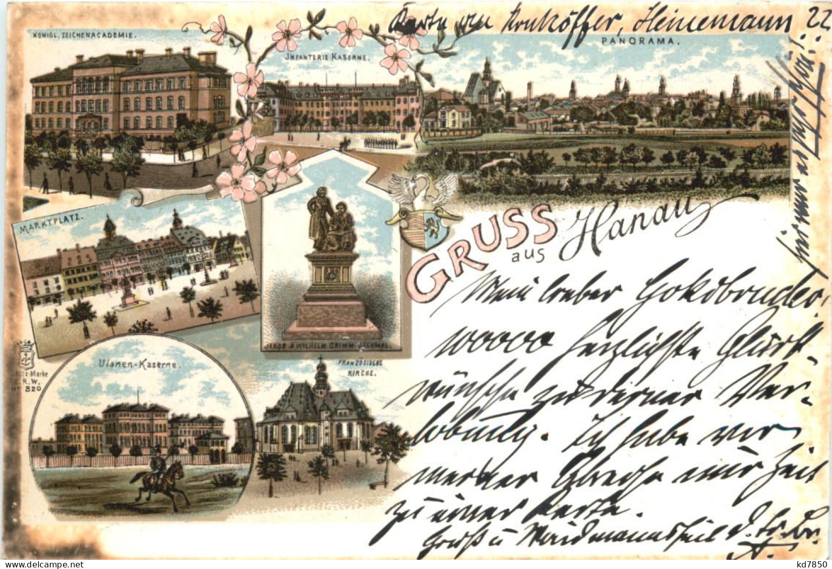 Gruß Aus Hanau Am Main - Litho - Hanau