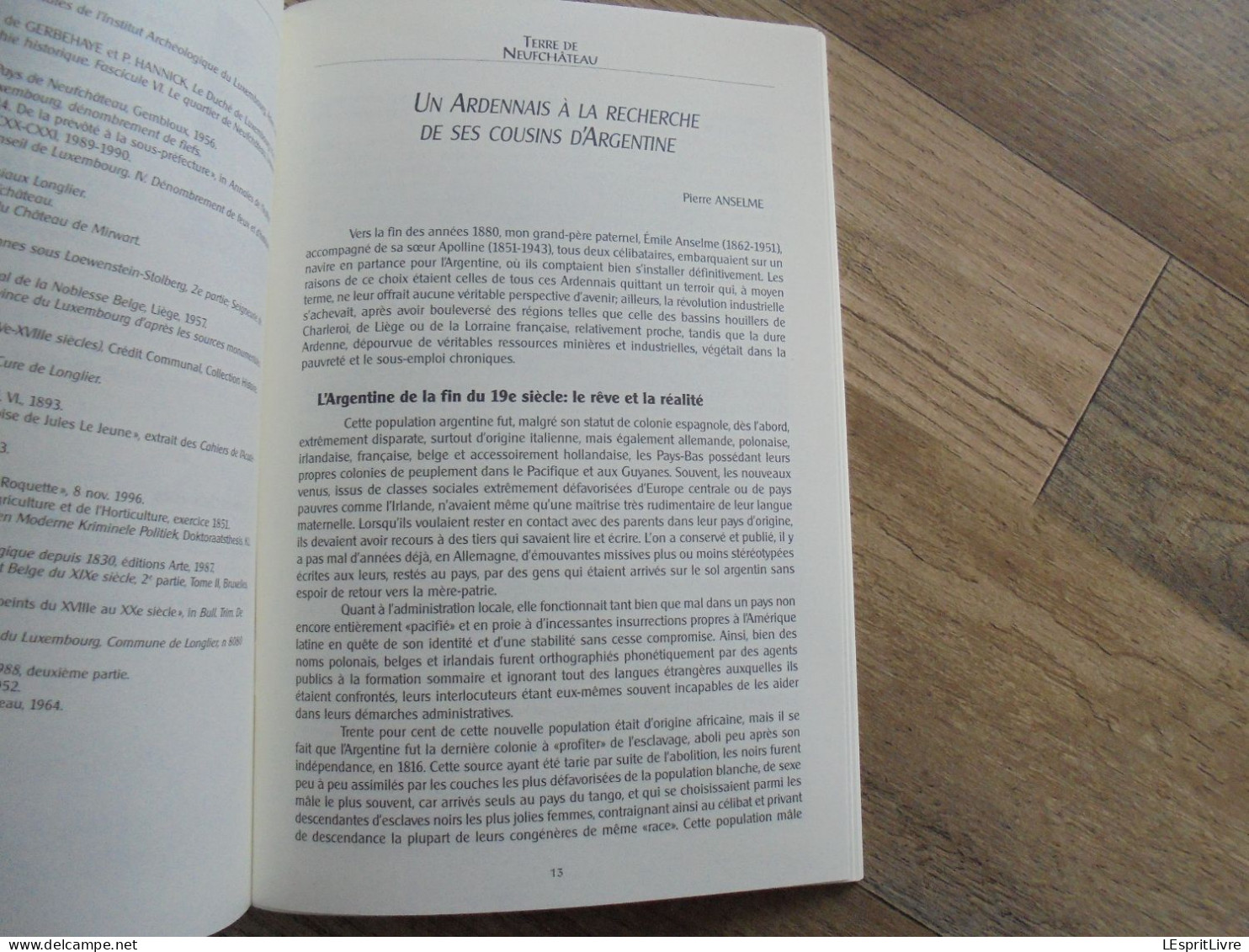 TERRE DE NEUFCHÂTEAU N° 1 Année 2008 Régionalisme Manoir Gérimont Emigration Argnetine Guerre 14 18 La Hasse Hamipré