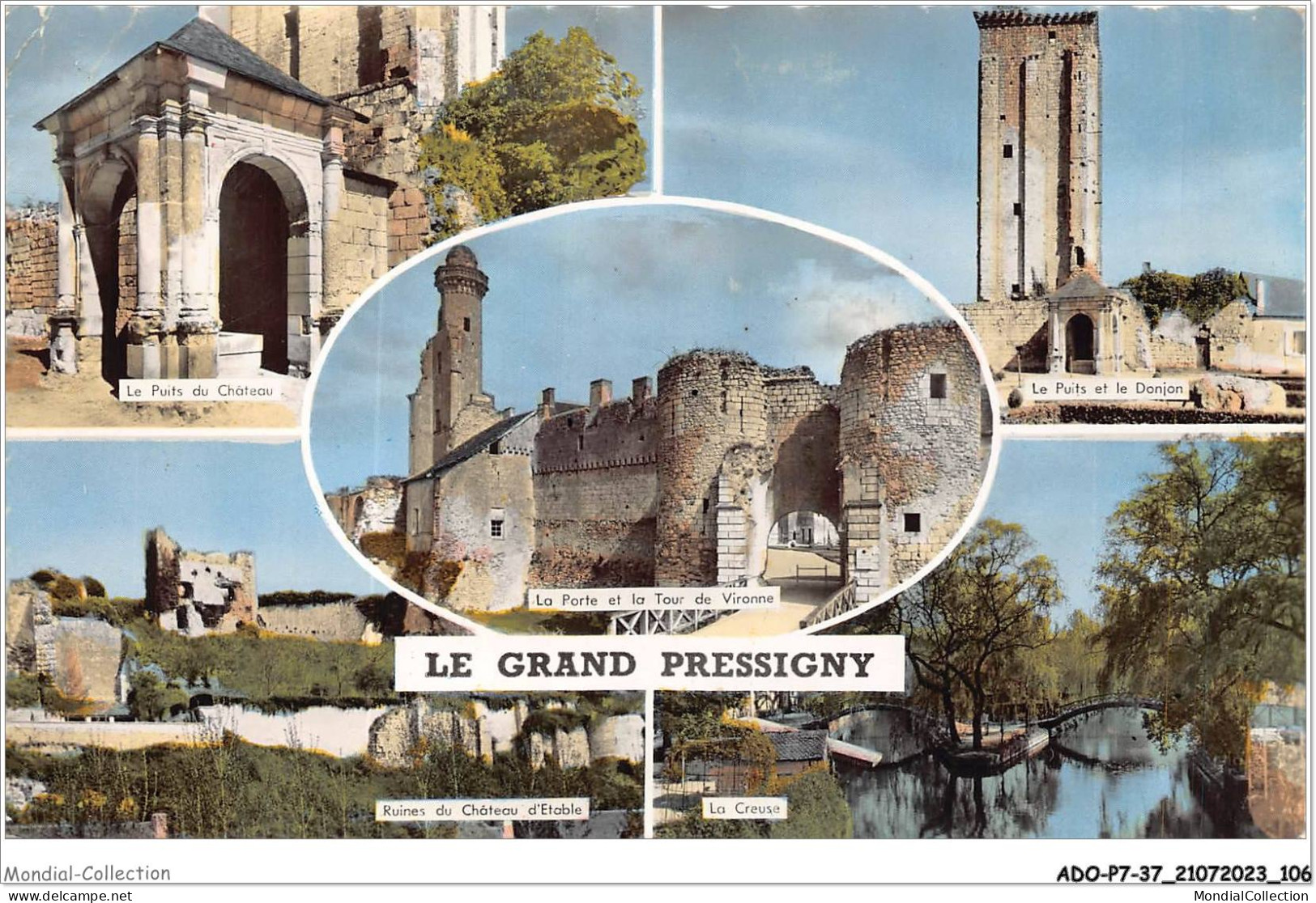 ADOP7-37-0653 - LE GRAND-PRESSIGNY - La Porte Et La Tour De Vironne - Ruines Du Château D'étable - La Creuse  - Le Grand-Pressigny