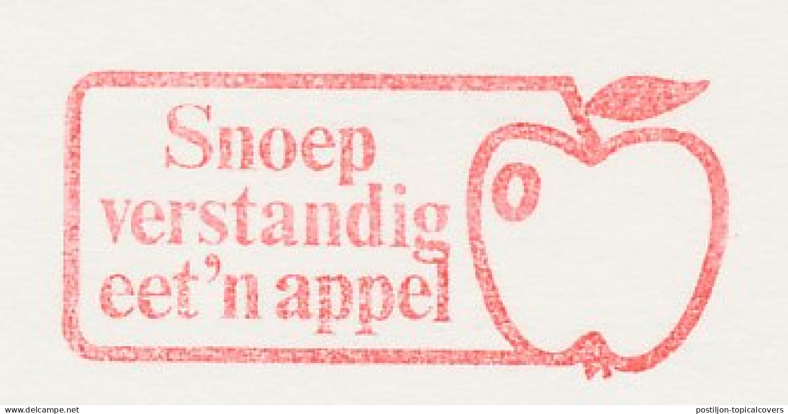 Meter Card Netherlands 1986 Relish Wise - Eat An Apple - Obst & Früchte
