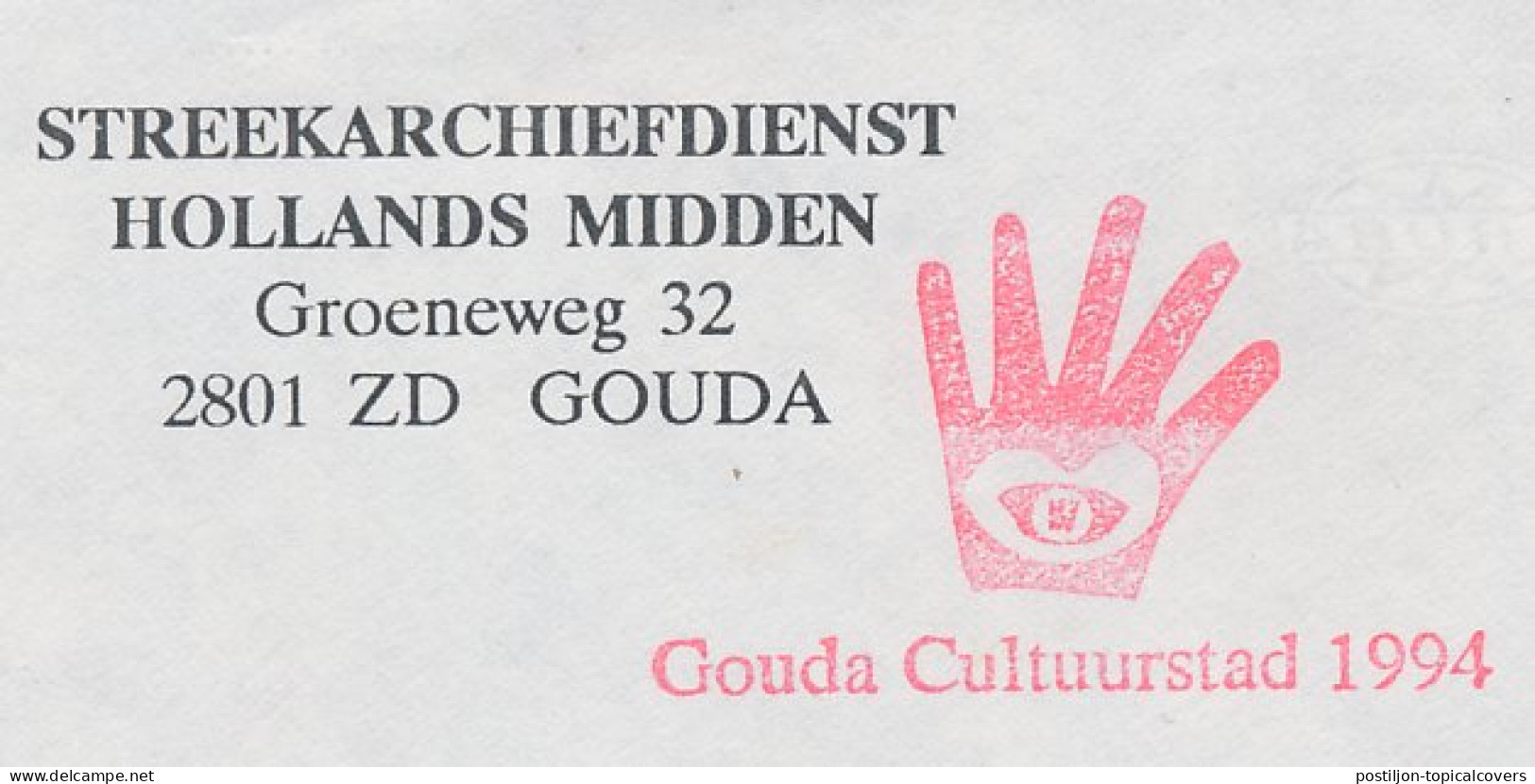 Meter Cover Netherlands 1994 Gouda Cultural City 1994 - Andere & Zonder Classificatie