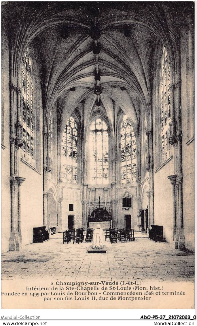 ADOP5-37-0400 - CHAMPIGNY-SUR-VEUDE - Intérieur De La Ste-chapelle De Saint Louis  - Mon Histoire  - Champigny-sur-Veude