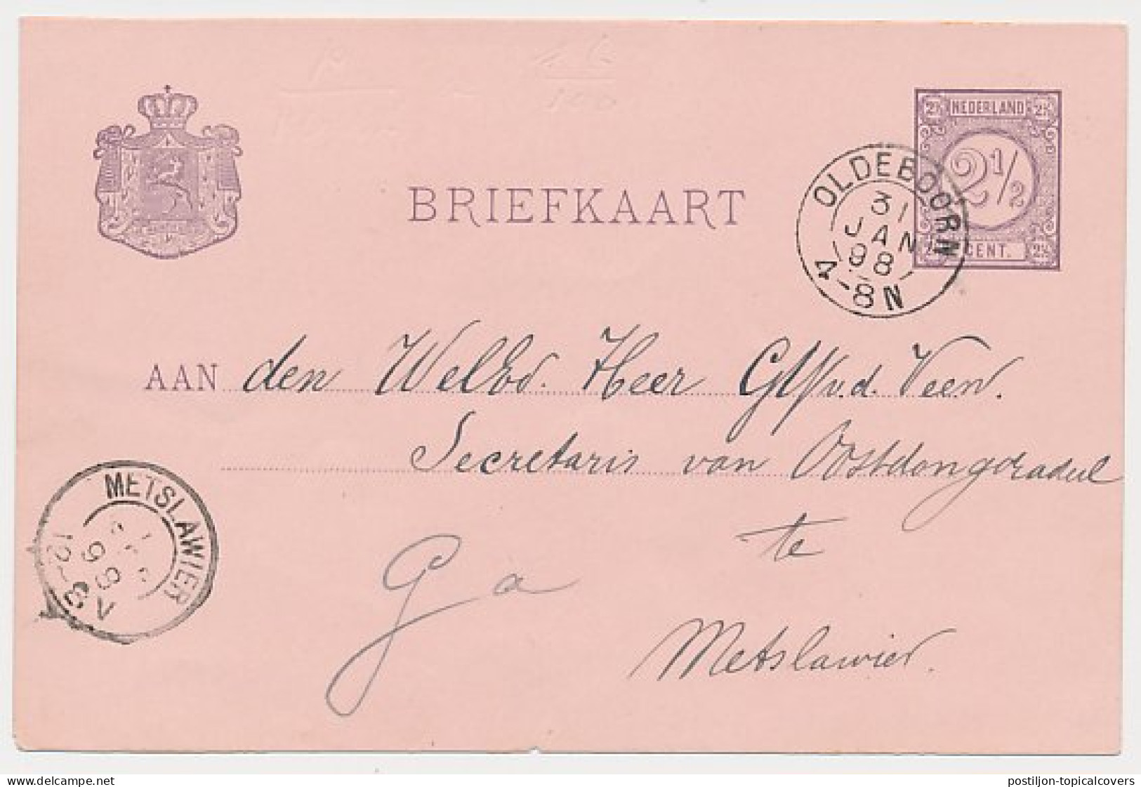 Kleinrondstempel Oldeboorn 1898 - Non Classificati
