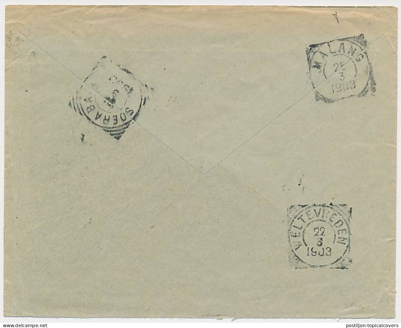 Firma Envelop Leiden 1903 - Kooyker - Boekhandelaar- Boekdrukker - Non Classificati