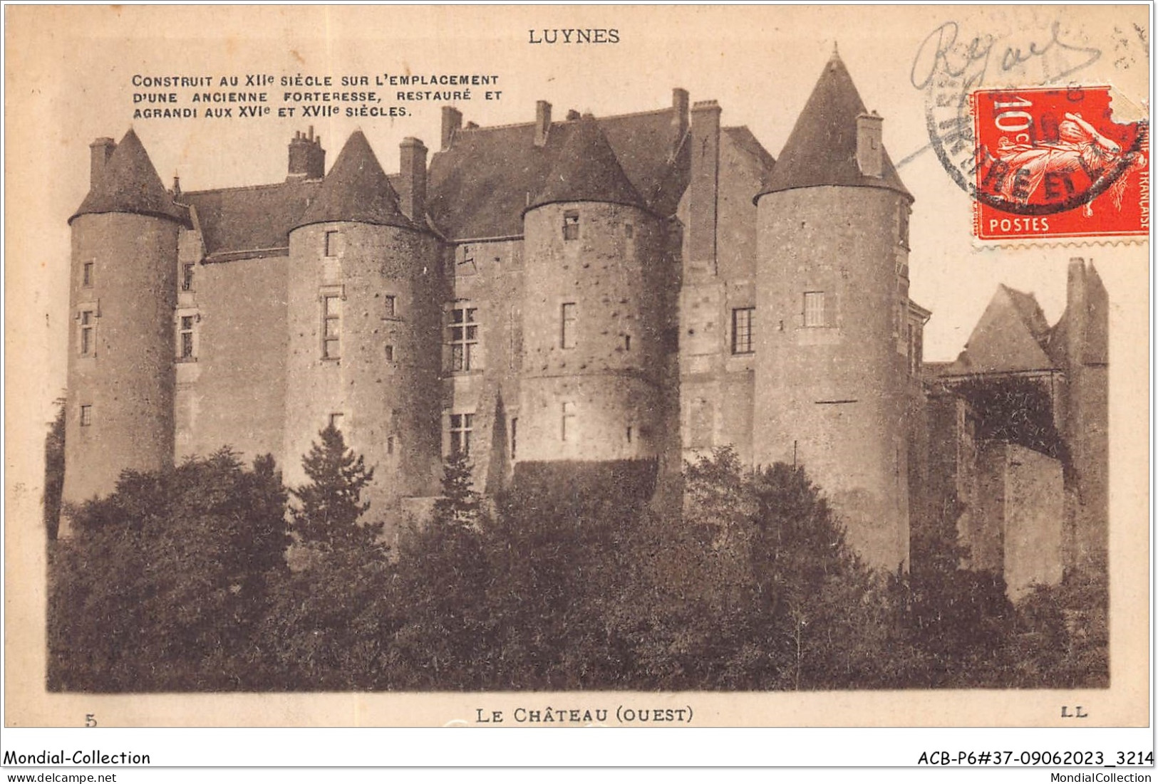 ACBP6-37-0566 - LUYNES - Le Château  - Ouest - Luynes