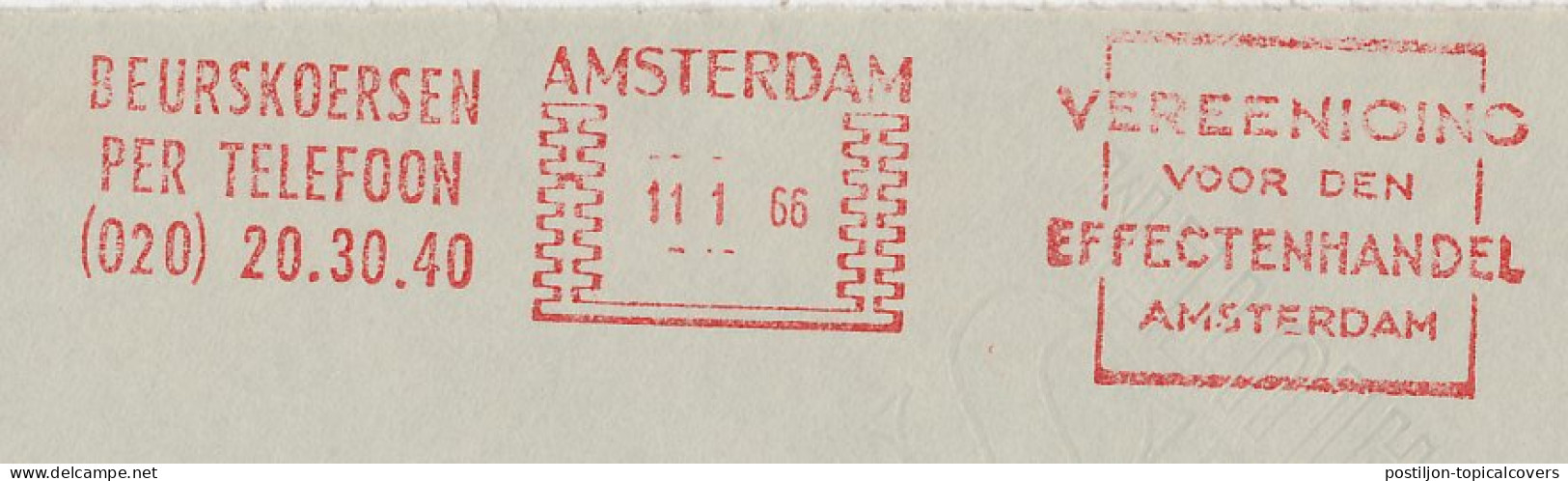 Meter Cover Netherlands 1966 Stock Price By Phone - Securities Trade Association - Unclassified