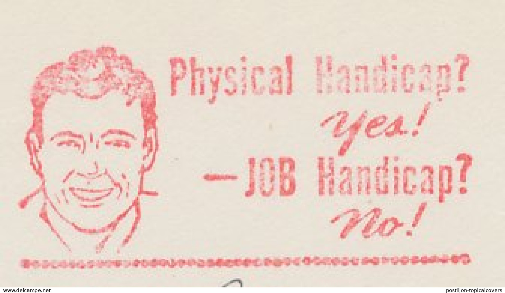 Meter Cut USA 1953 Physical Handicap - Job Handicap - Behinderungen