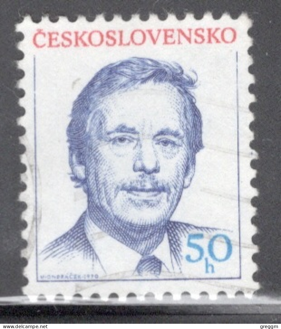 Czechoslovakia 1990 Single Stamp For President Vaclav Havel In Fine Used - Usados