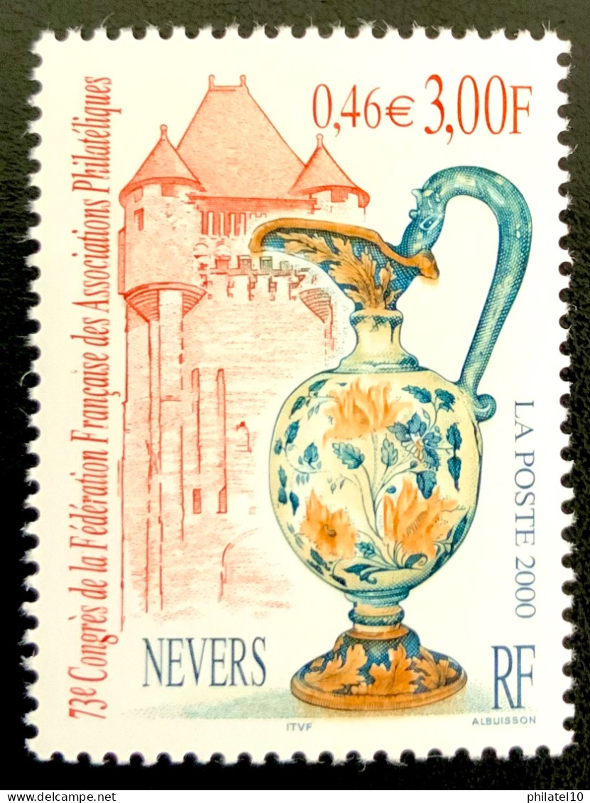 2000 FRANCE N 3229 73e COGRES FÉDÉRATIONS DES ASSOCIATIONS PHILATÉLIQUES - NEUF** - Unused Stamps