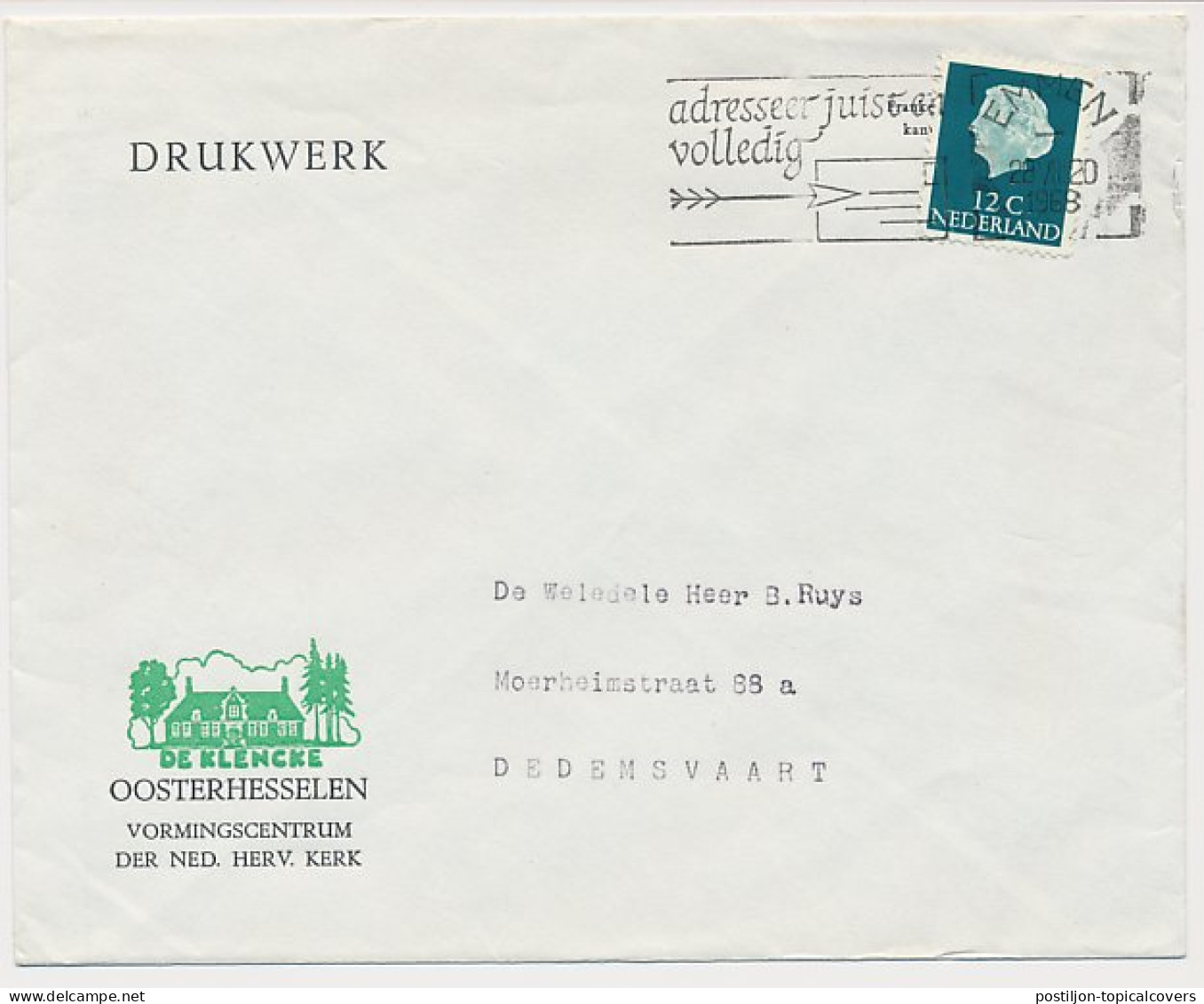 Firma Envelop Oosterhesselen 1968 - Ned. Herv. Kerk - Non Classificati