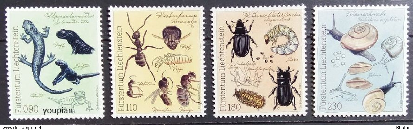 Liechtenstein 2023, Seminatal - Fauna, MNH Stamps Set - Nuovi