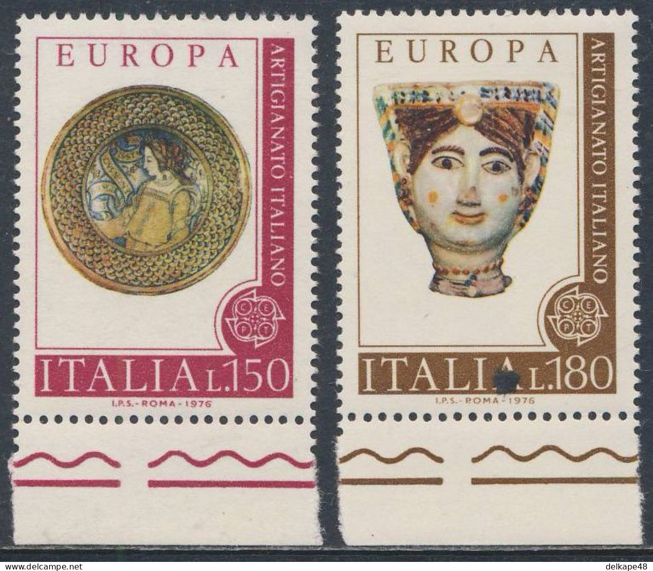 Italy Italie Italia 1976 Mi 1530 /1 YT 1262 /3 SG 1476 /7 ** Europa : Kunsthandwerk / Italian Crafts / - 1976