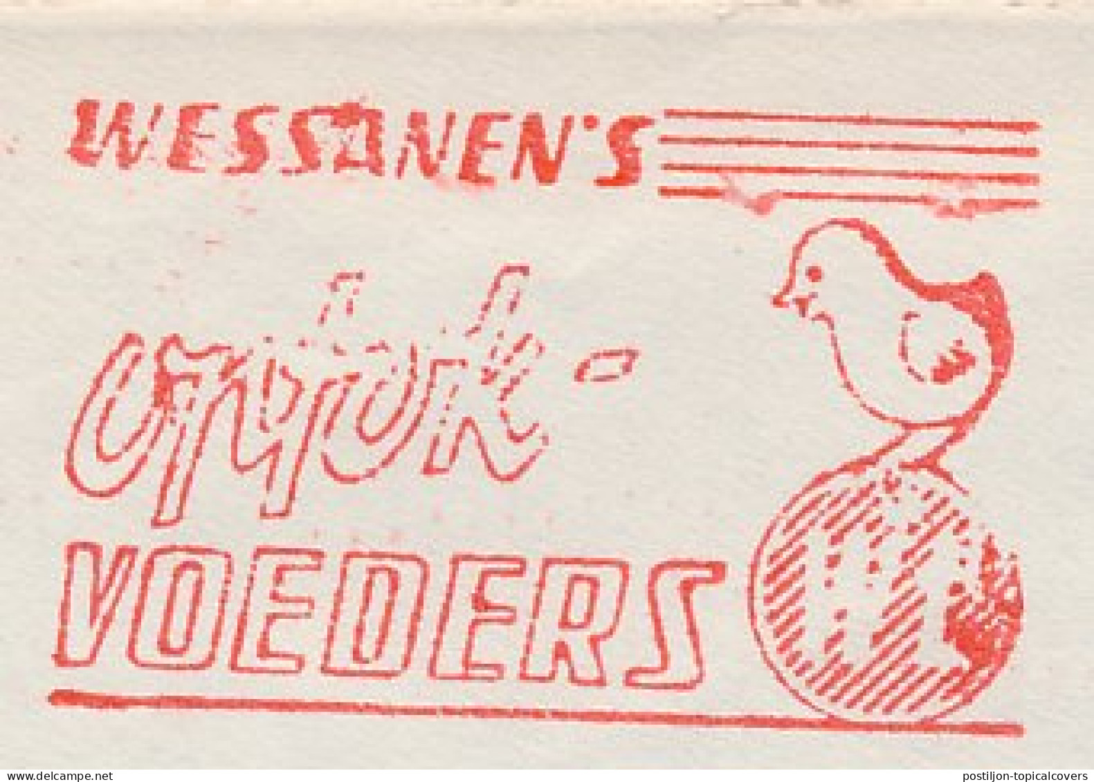Meter Cover Netherlands 1962 Rearing Feeds - Chick - Chicken - Wormerveer - Ferme