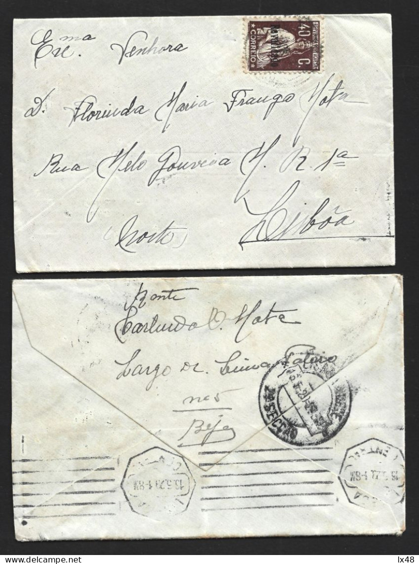 Carta Circulada 1923 Selo 40c Ceres Sobrecarga 'Revalidado'. Letter Circulated 1923 Stamp 40c Ceres Overhead Revalidated - Brieven En Documenten
