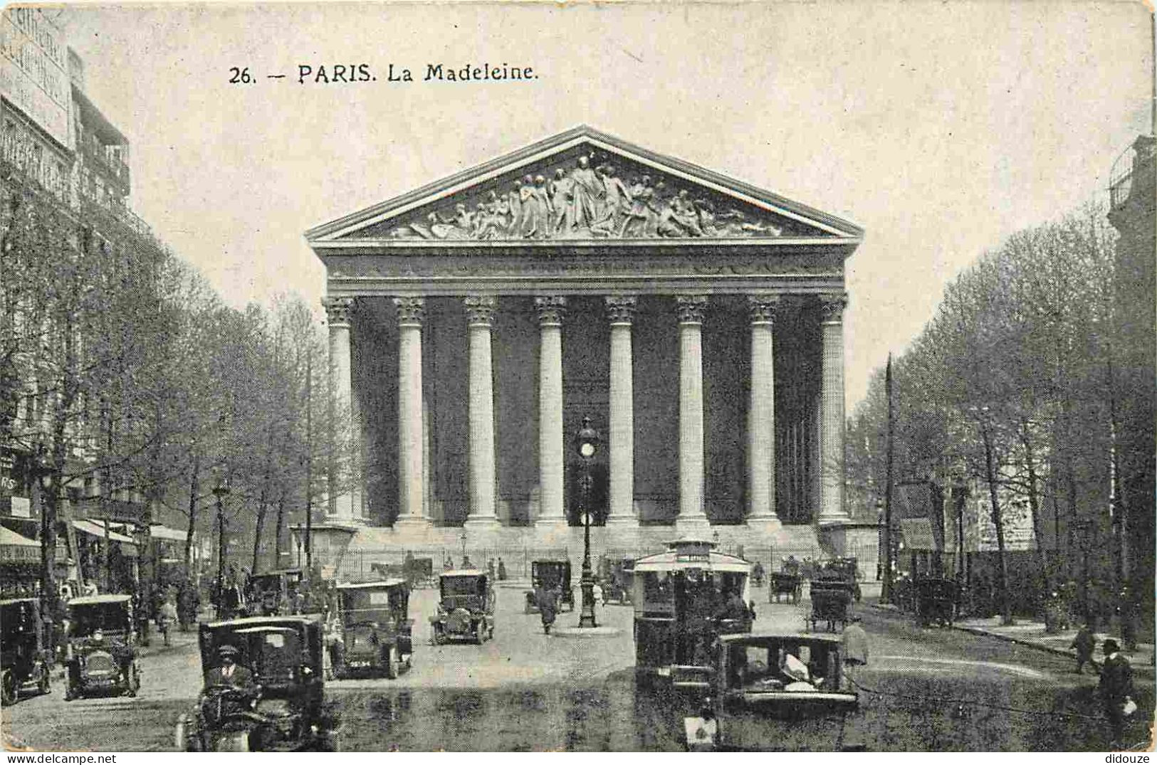 75 - Paris - Eglise De La Madeleine - Automobiles - CPA - Voir Scans Recto-Verso - Kerken