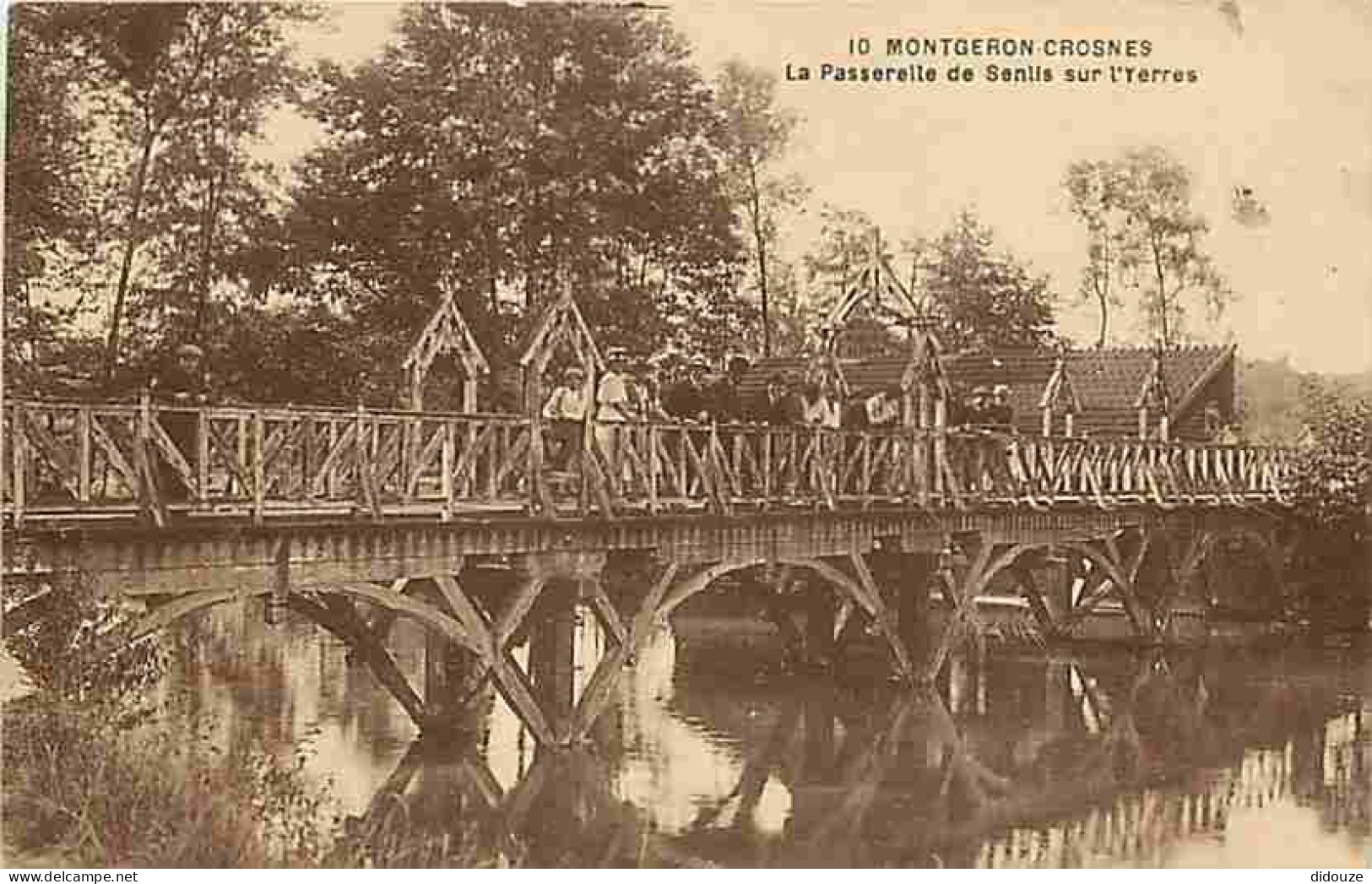 91 - Montgeron - La Passerelle De Senlis Sur L'Yerres - Animé - CPA - Voir Scans Recto-Verso - Montgeron