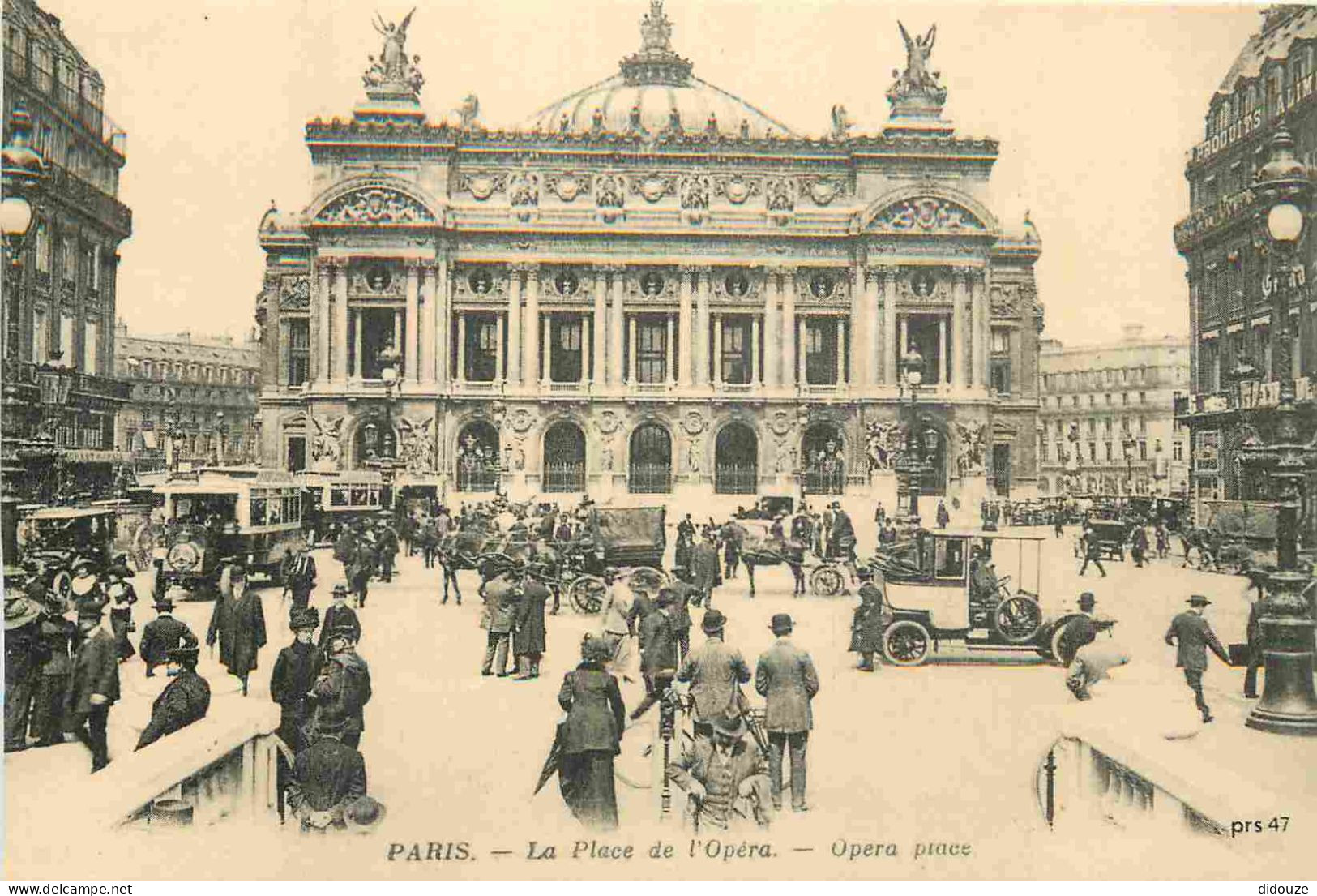 Reproduction CPA - 75 Paris - Place De L'Opéra - Automobiles - CPM Format CPA - Carte Neuve - Voir Scans Recto-Verso - Places, Squares