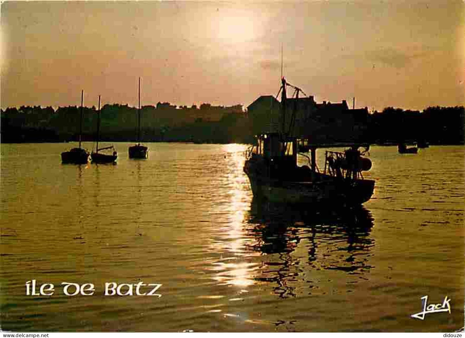 29 - Ile De Batz - Le Port - Coucher De Soleil - Voir Scans Recto Verso  - Ile-de-Batz