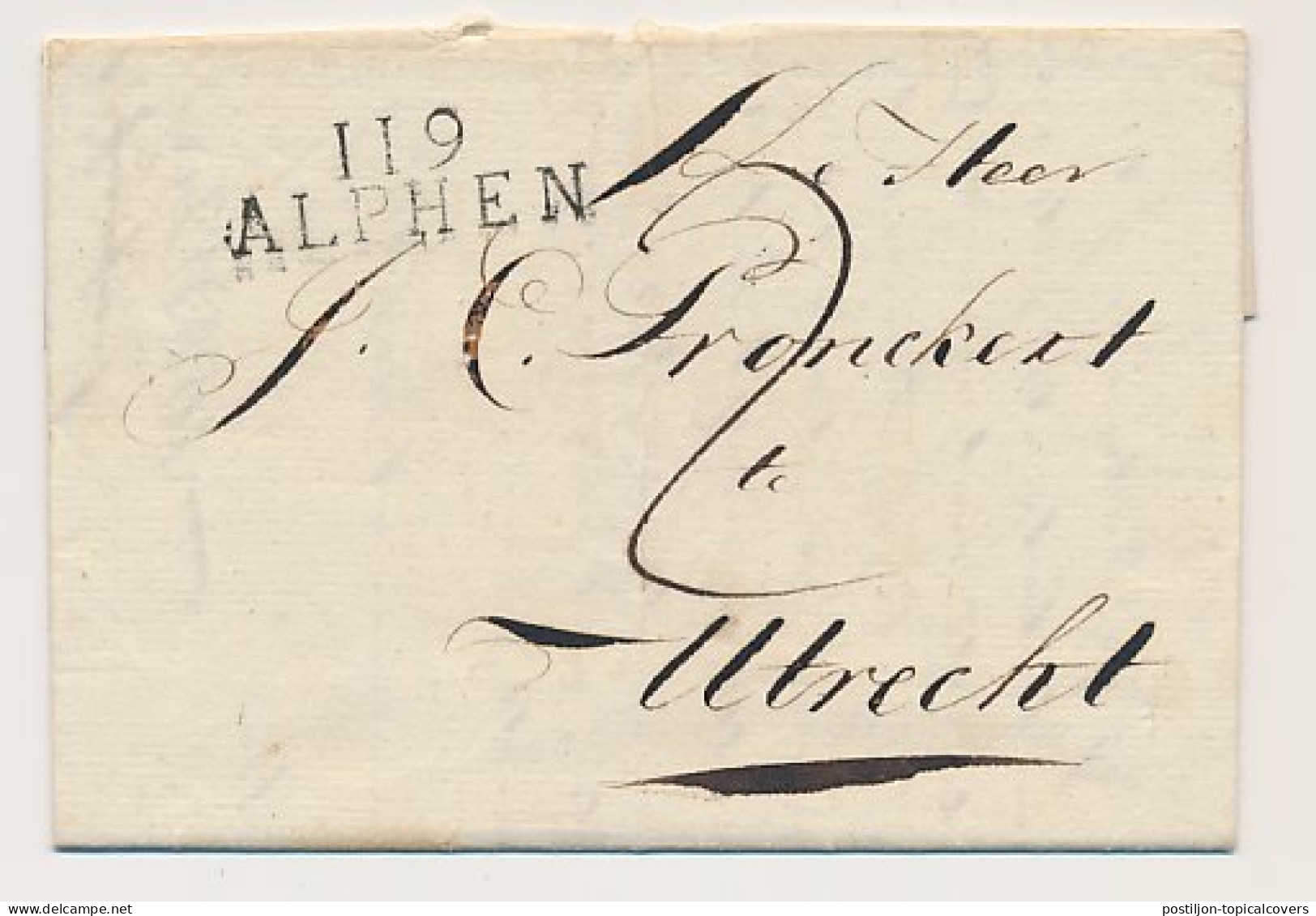 119 ALPHEN - Utrecht 1811 - ...-1852 Voorlopers