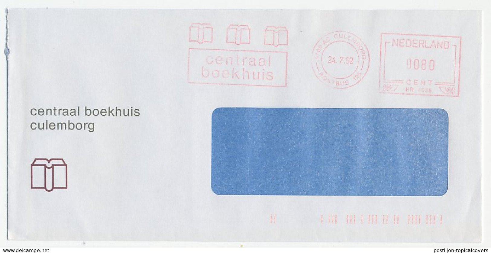 Meter Cover Netherlands 1992 Central Book House - Unclassified