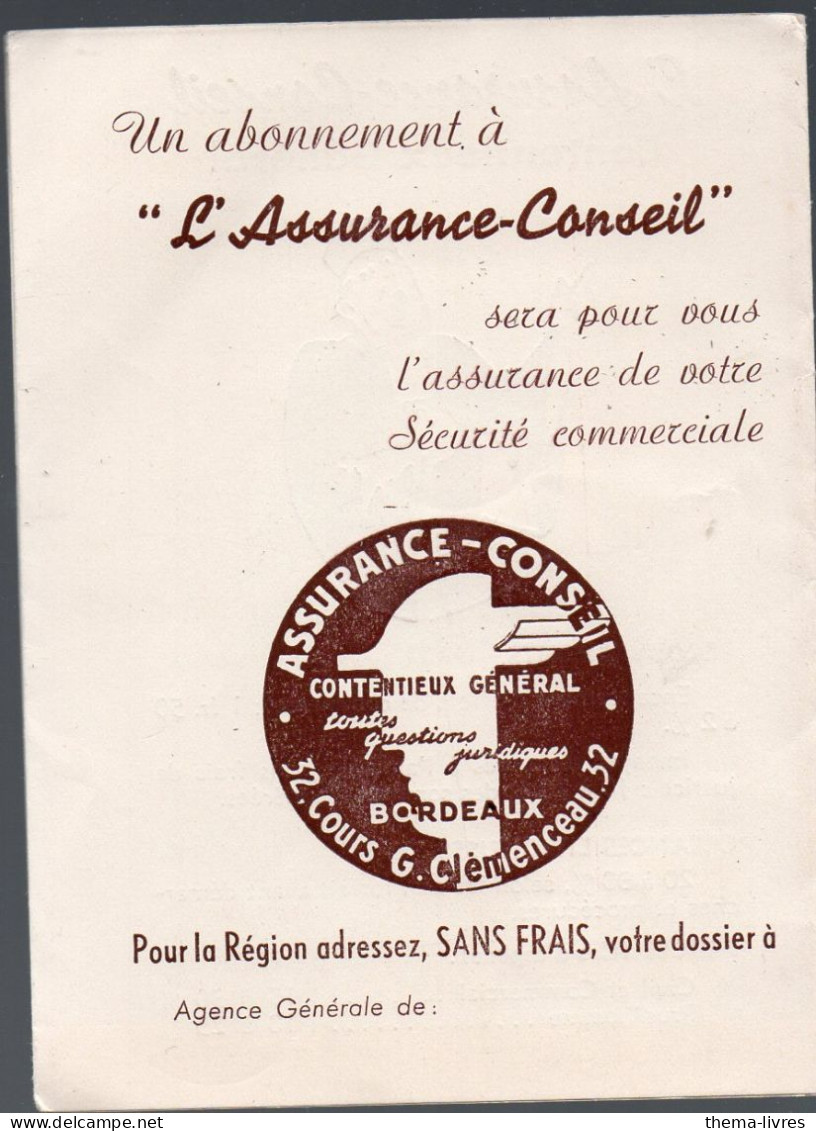 Dépliant 4 Volets ASSURANCE CONSEIL, Avec Illustratios    .(PPP47193) - Publicités