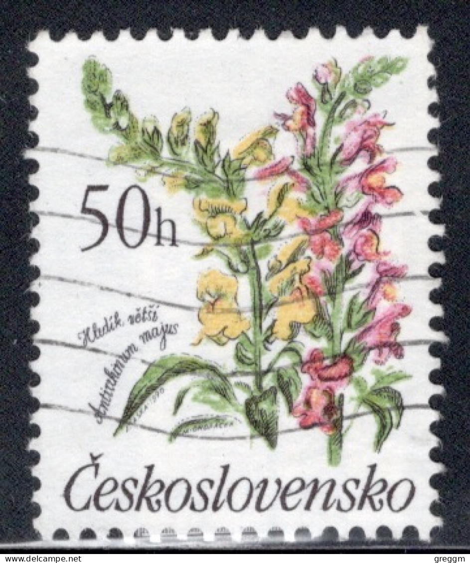 Czechoslovakia 1990 Single Stamp For Flowers In Fine Used - Usados