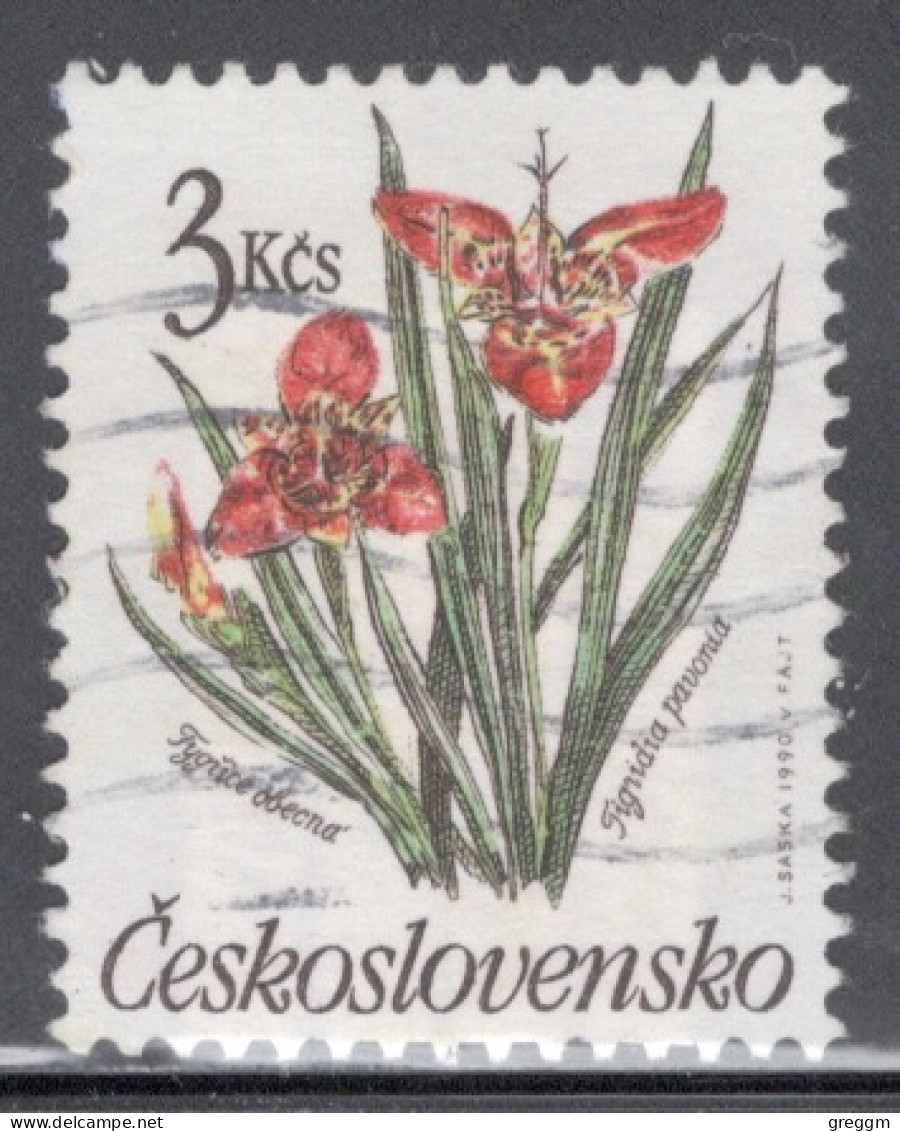 Czechoslovakia 1990 Single Stamp For Flowers In Fine Used - Used Stamps