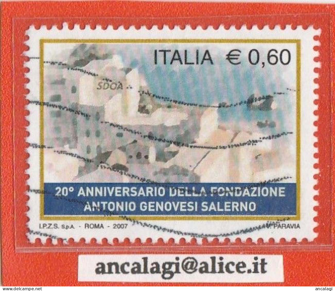 USATI ITALIA 2007 - Ref.1040 "ANTONIO GENOVESI, SALERNO" 1 Val.- - 2001-10: Usados