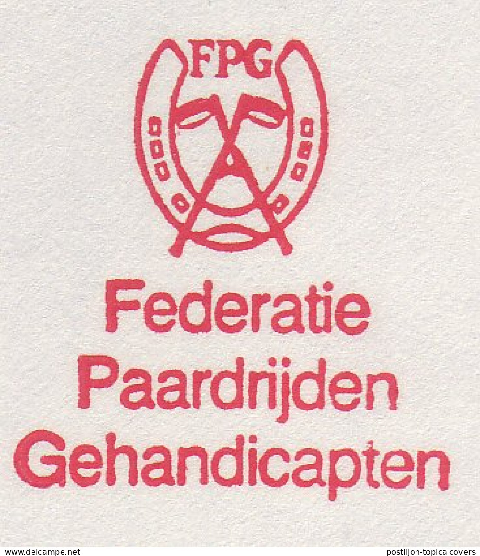 Test Meter Strip Netherlands 1980 Federation Horse Riding Disabled People - Hípica