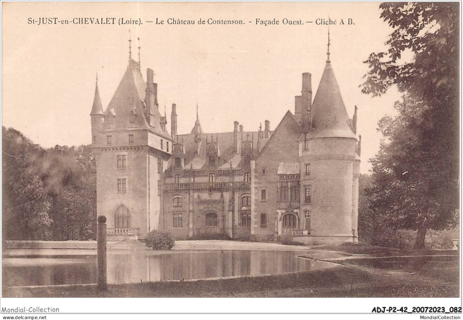 ADJP2-42-0125 -ST-JUST-EN-CHEVALET - Le Chateau De Contenson - Facade Ouest - Saint Just Saint Rambert
