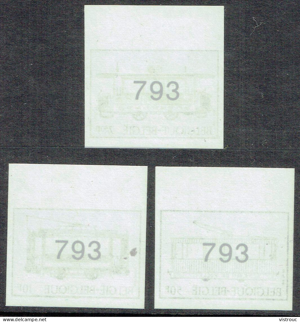 COB  2079/81 - ND - Bord De Feuille - Cote: 30,00 € - L'histoire Du Tram Et Du Trolley - 1983. - 1981-2000
