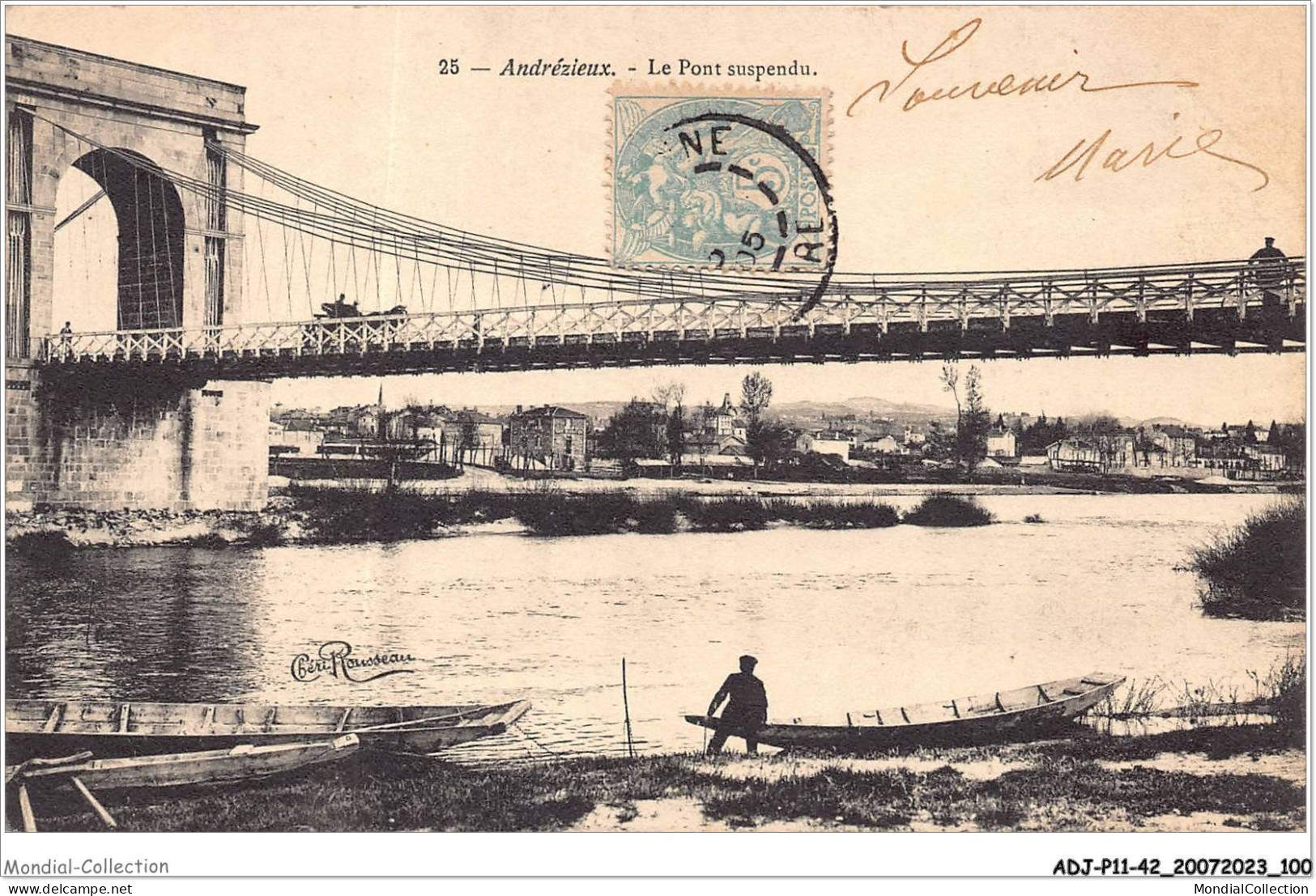 ADJP11-42-0945 - ANDREZIEUX - Le Pont Suspendu - Andrézieux-Bouthéon