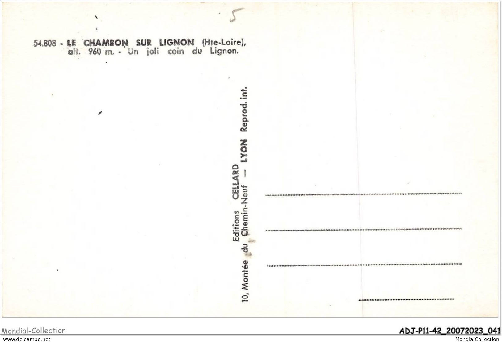 ADJP11-42-0915 - LE CHAMBON SUR LIGNON - Un Joli Coin Du Lignon - Le Chambon Feugerolles