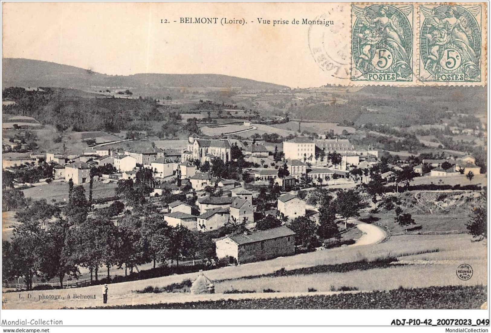 ADJP10-42-0832 - BELMONT - Vue Prise De Montaigu - Belmont De La Loire