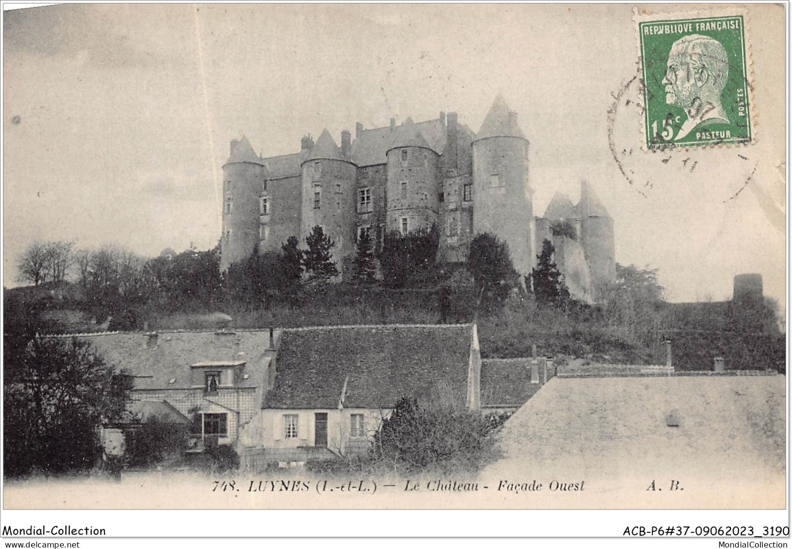 ACBP6-37-0554 - LUYNES - Le Château - Façade Ouest - Luynes
