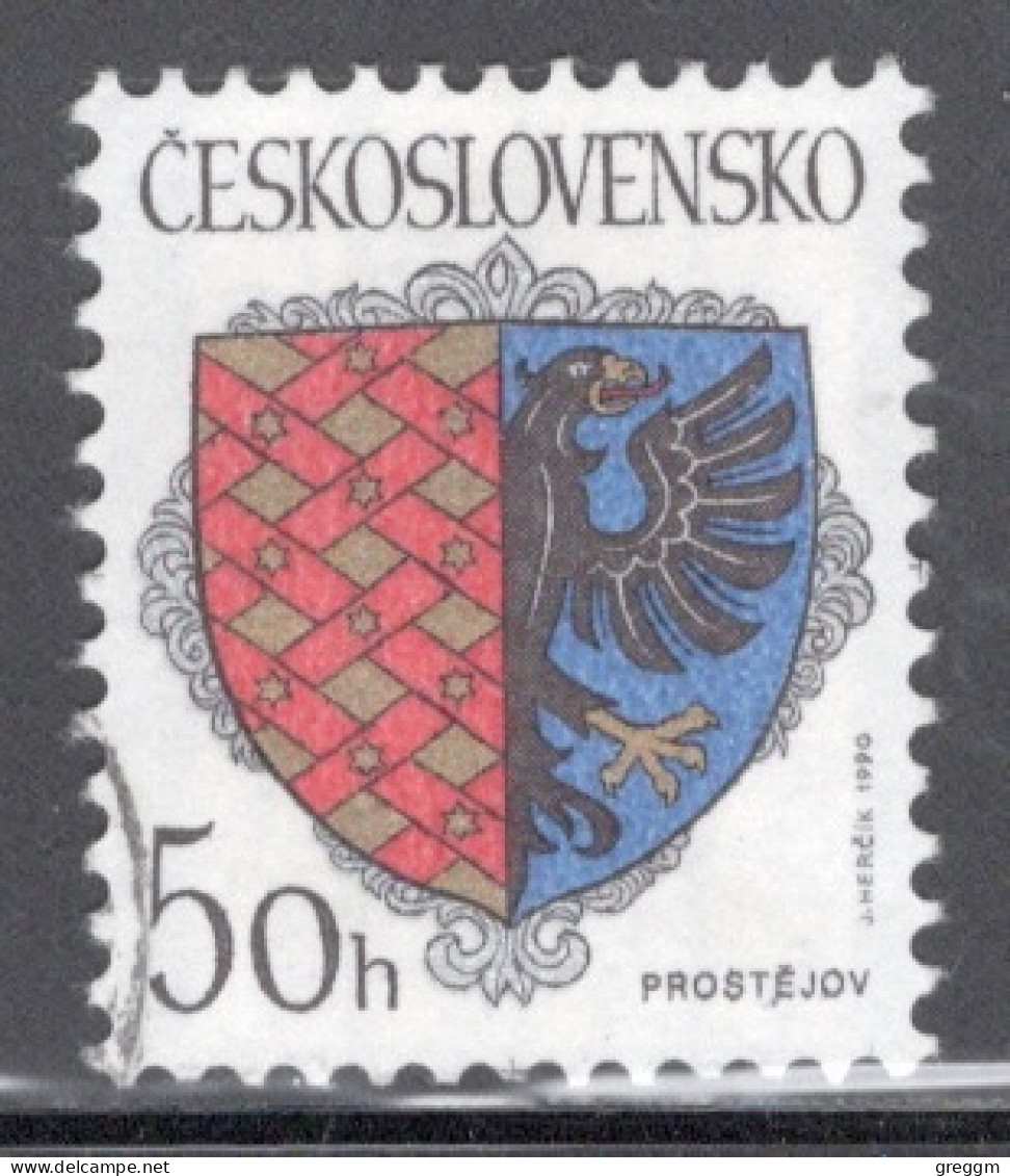 Czechoslovakia 1990 Single Stamp For Arms Of Czech Towns In Fine Used - Used Stamps