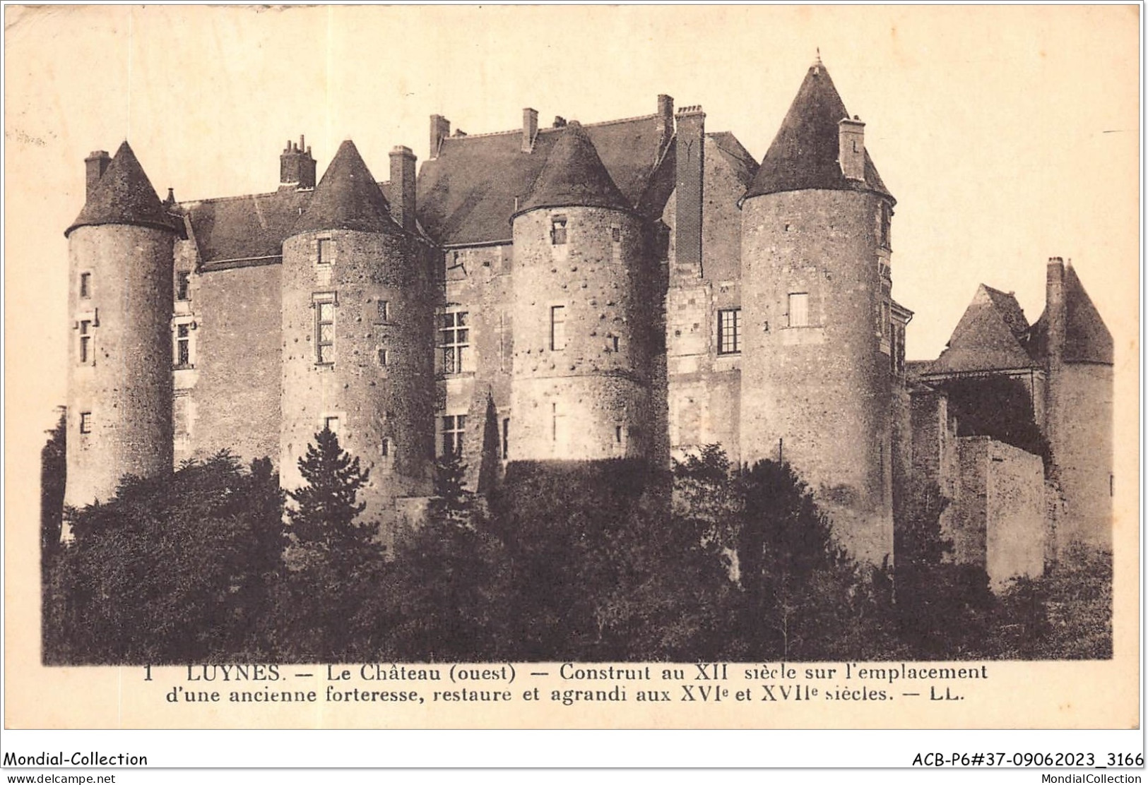 ACBP6-37-0542 - LUYNES - Le Château - Ouest - Luynes