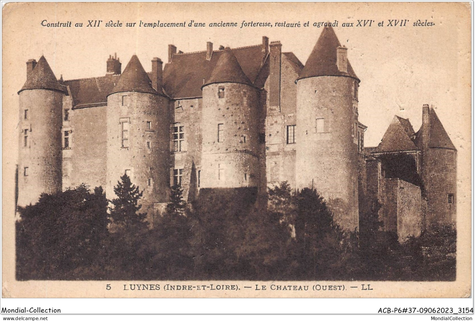 ACBP6-37-0536 - LUYNES - Le Château - Ouest - Luynes