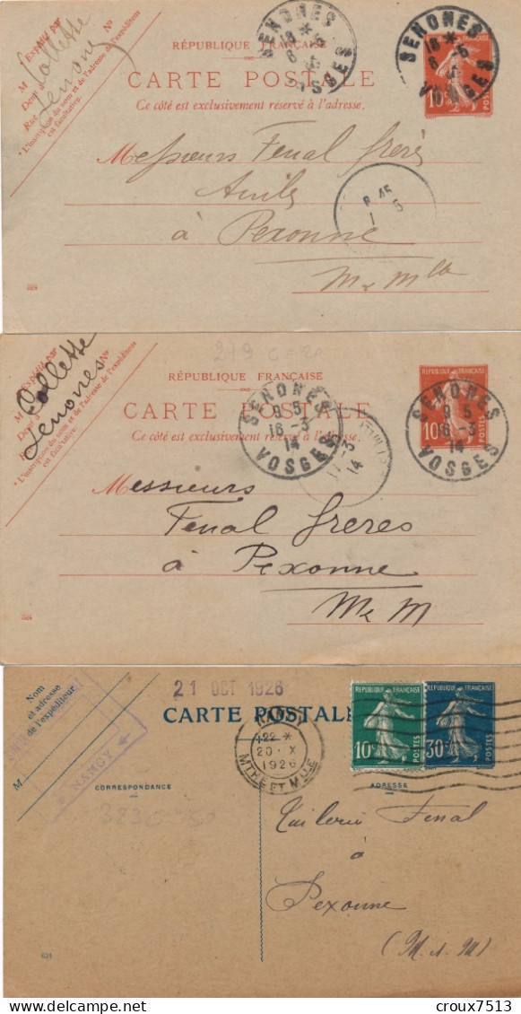 6 Exemplaires Aux Tarifs Variés. - Standard Postcards & Stamped On Demand (before 1995)