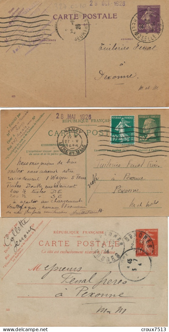 6 Exemplaires Aux Tarifs Variés. - Standard Postcards & Stamped On Demand (before 1995)