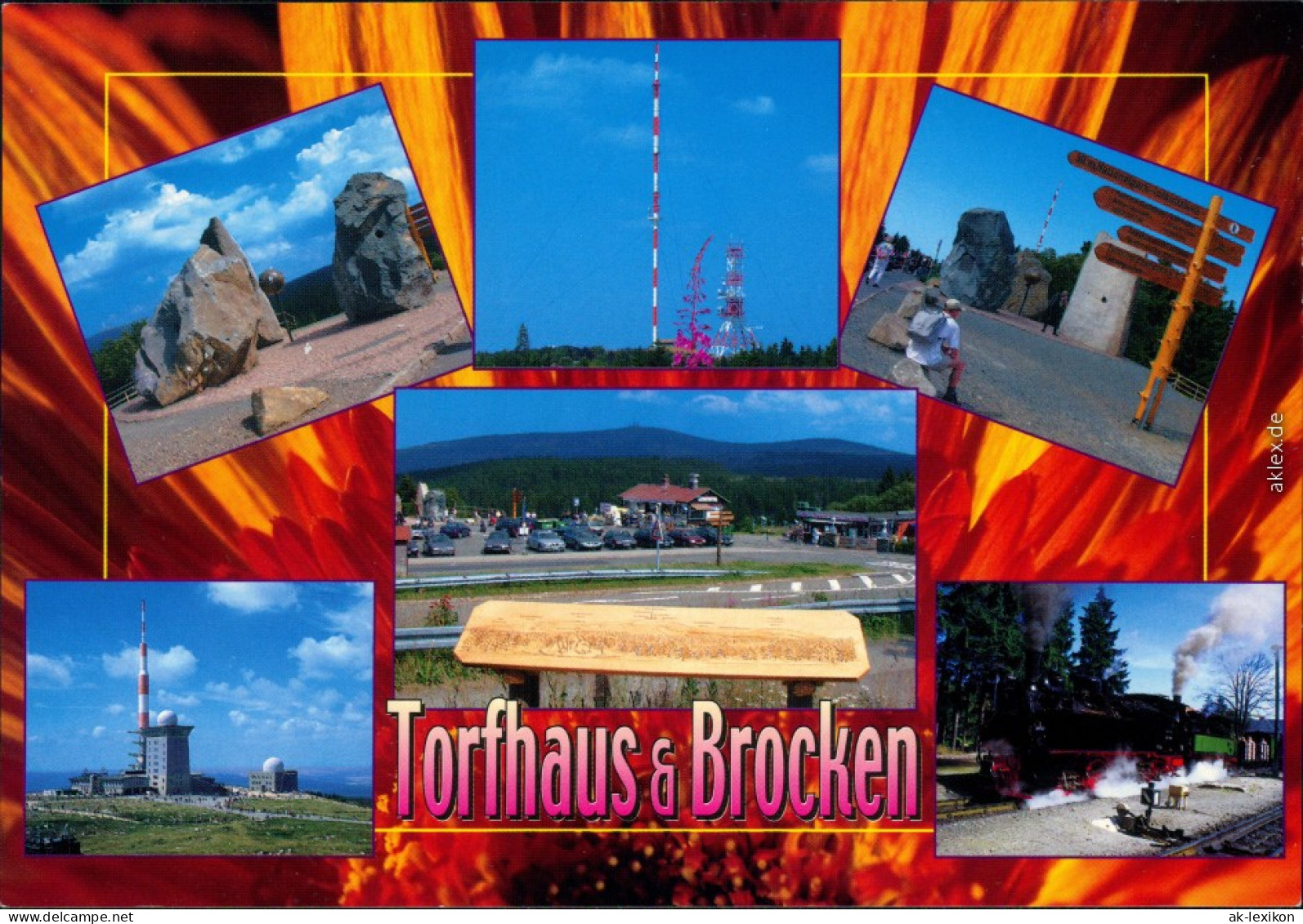 Torfhaus (Harz)-Altenau, Bergstadt Denkmal, Wetterwarte, Gasthof, Eisenbahn 1988 - Altenau