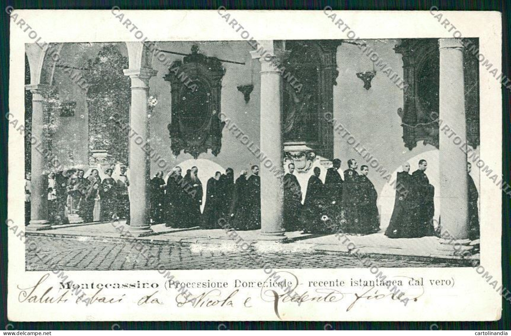 Frosinone Montecassino Processione Cartolina QK4284 - Frosinone