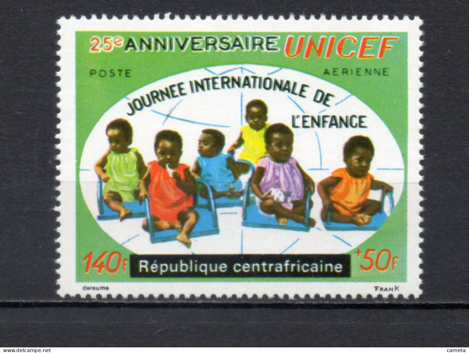 CENTRAFRIQUE PA  N° 97   NEUF SANS CHARNIERE COTE 4.00€    UNICEF - Central African Republic