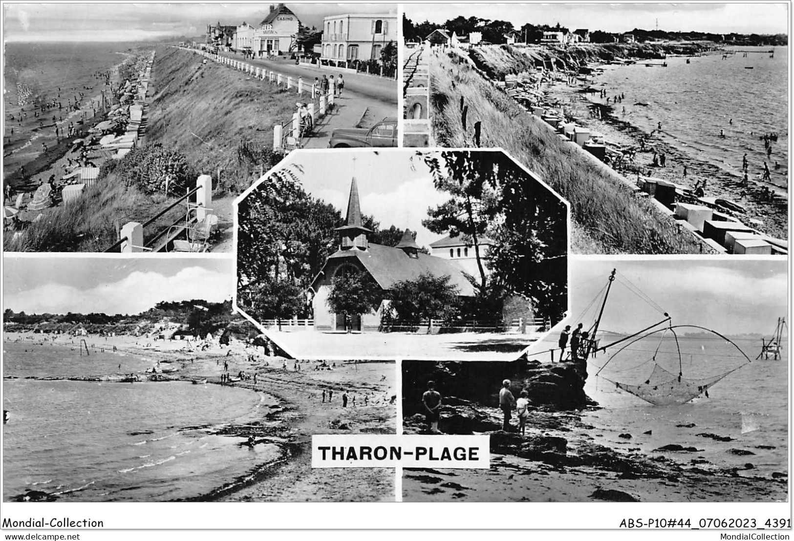 ABSP10-44-0933 - THARON - Le Remblai -La Plage -La Chapelle -Le Cormier -Pecheries Sur La Cote  - Tharon-Plage