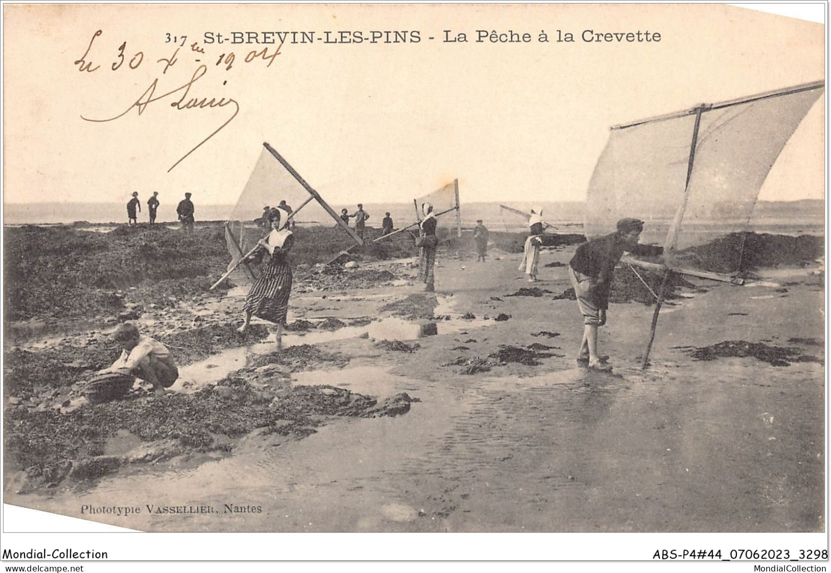 ABSP4-44-0386 - SAINT-BREVIN-LES-PINS - La Peche A La Crevette  - Saint-Brevin-les-Pins