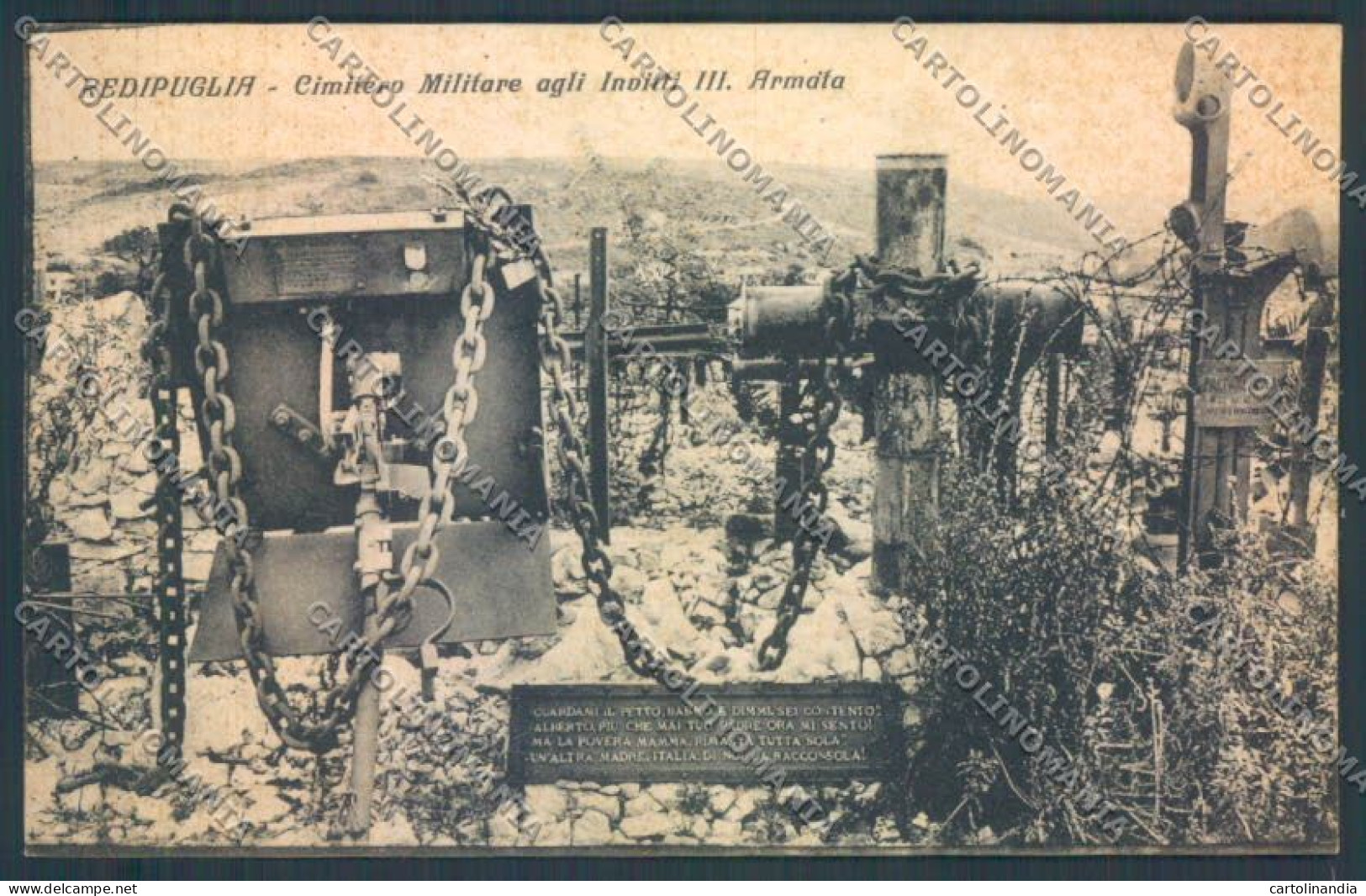 Gorizia Fogliano Redipuglia Cimitero Cartolina ZQ3428 - Gorizia