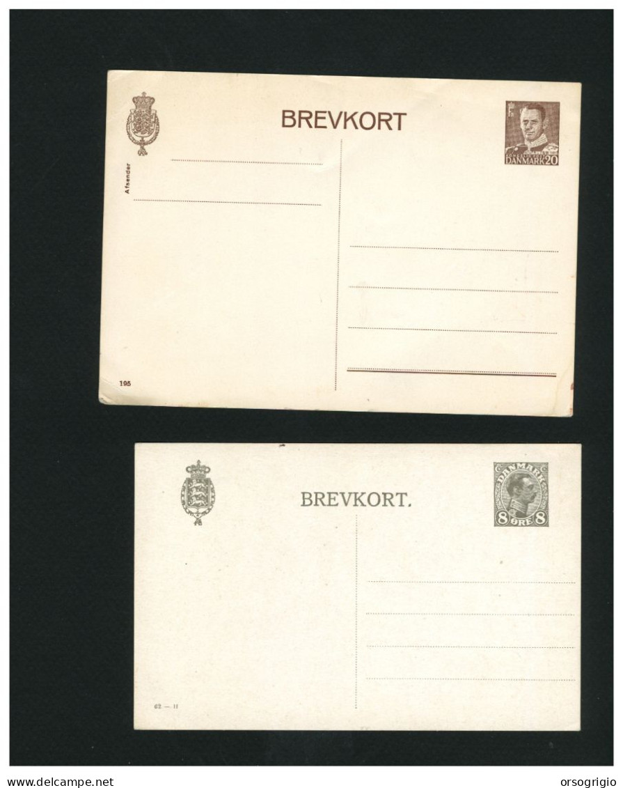 DANIMARCA - DANMARK -  N° 2 BREVKORT - Postal Stationery