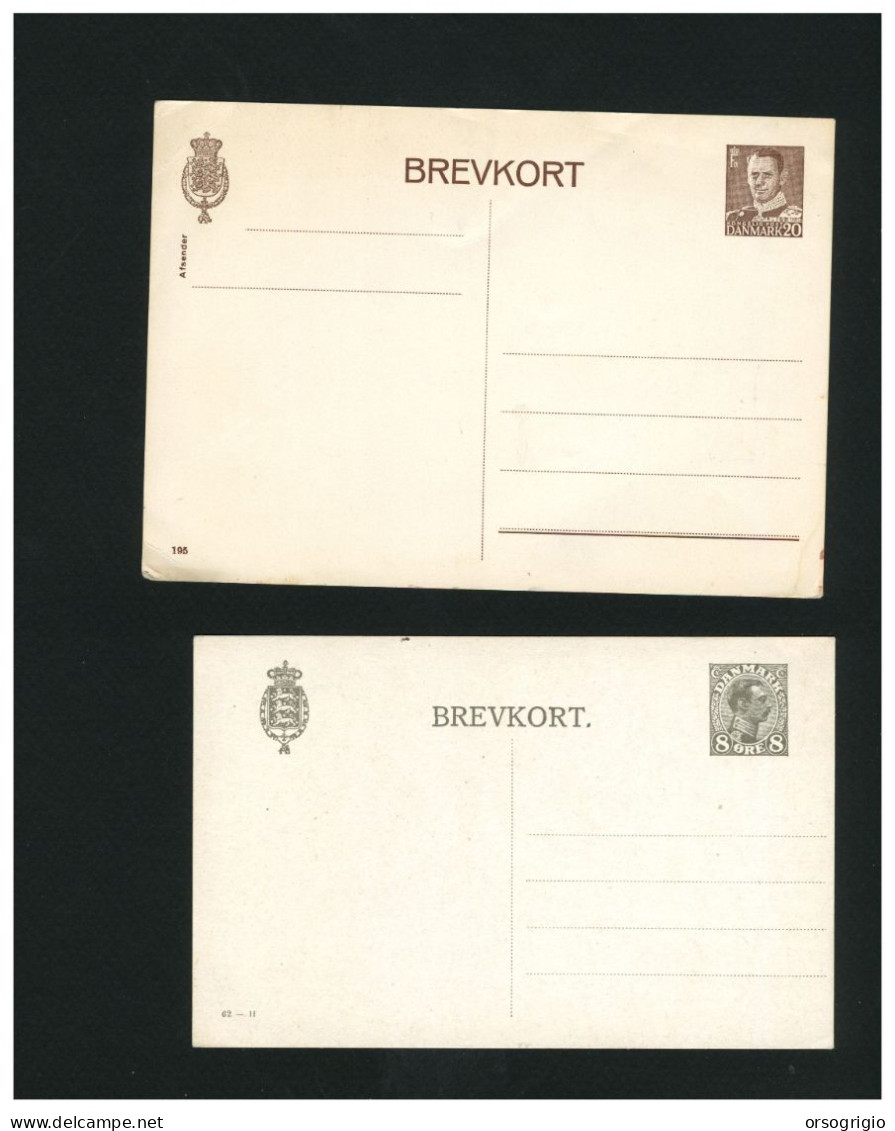 DANIMARCA - DANMARK -  N° 2 BREVKORT - Enteros Postales