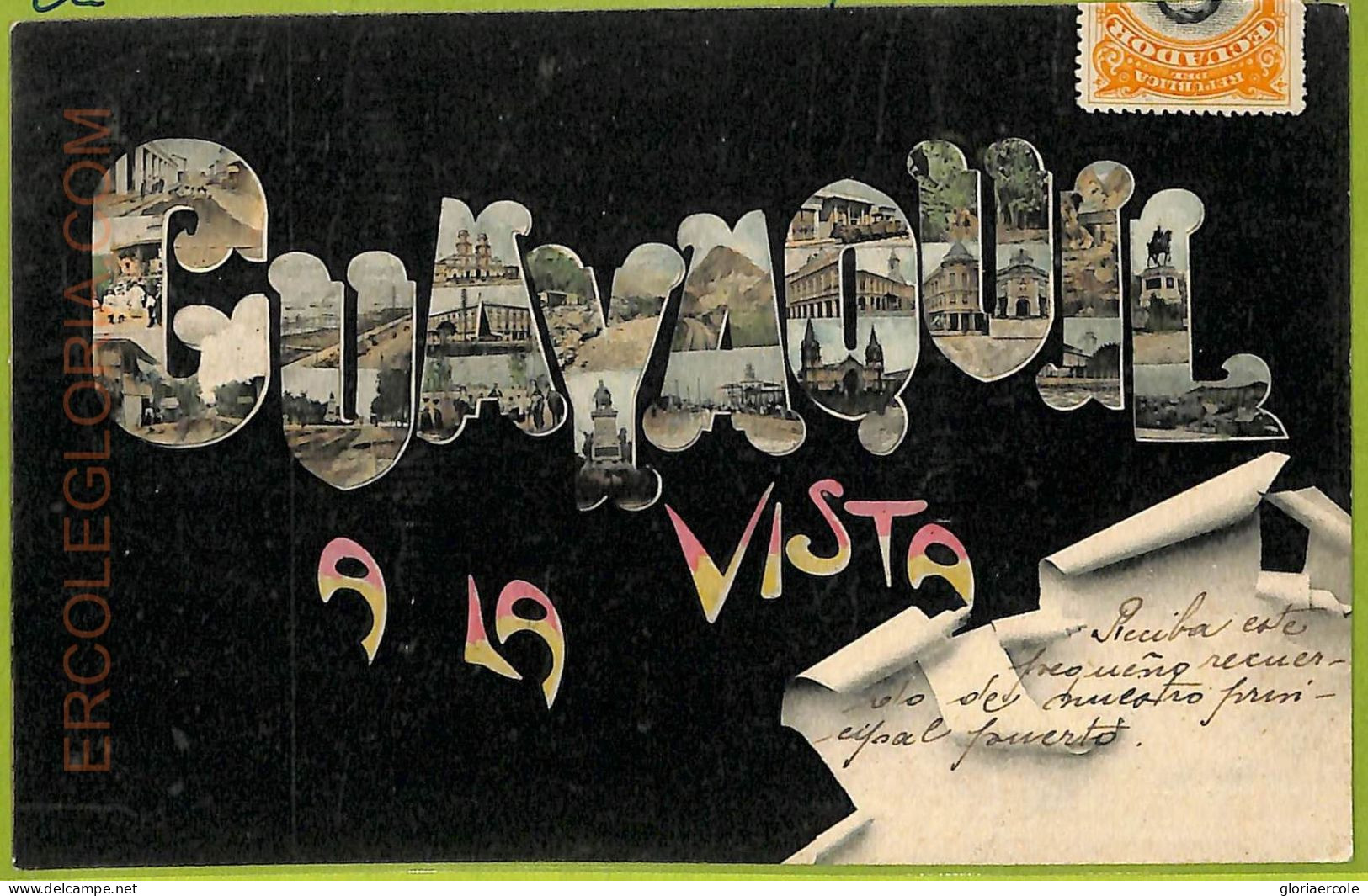 Af2392 - ECUADOR - Vintage Postcard -  Guayaquil - 1907 - Ecuador