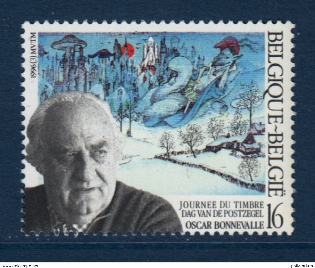 Belgique België, **, Yv 2629, Mi 2681, SG 3294, Oscar Bonnevalle (1920-1993), Aquarelliste, - Unused Stamps